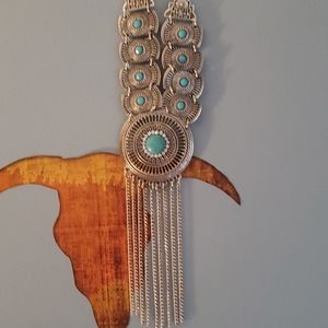 22" to base of necklace at bottom circle design